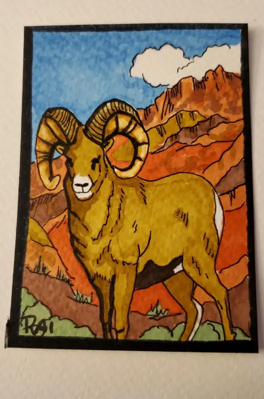 Desert King aceo art card