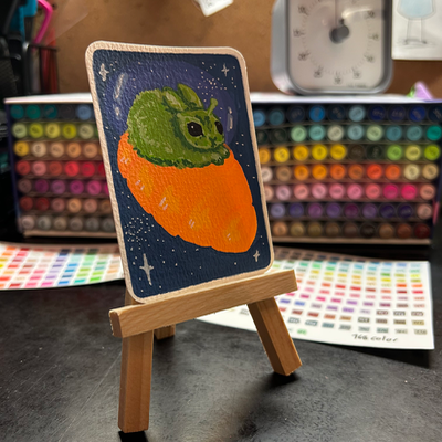 ACEO Art Card original “Glerp Glorp Bun” #8 of “Lively Bunnies” aceo art card thumbnail 1