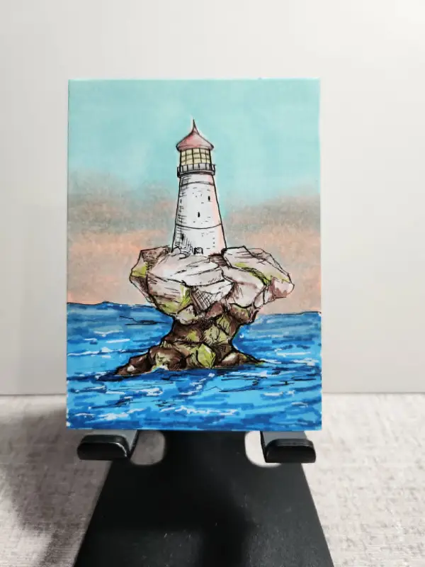 Light House aceo art card