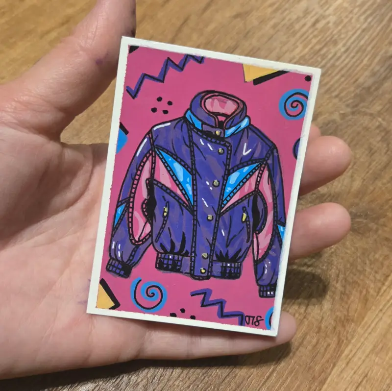 90's aceo art card