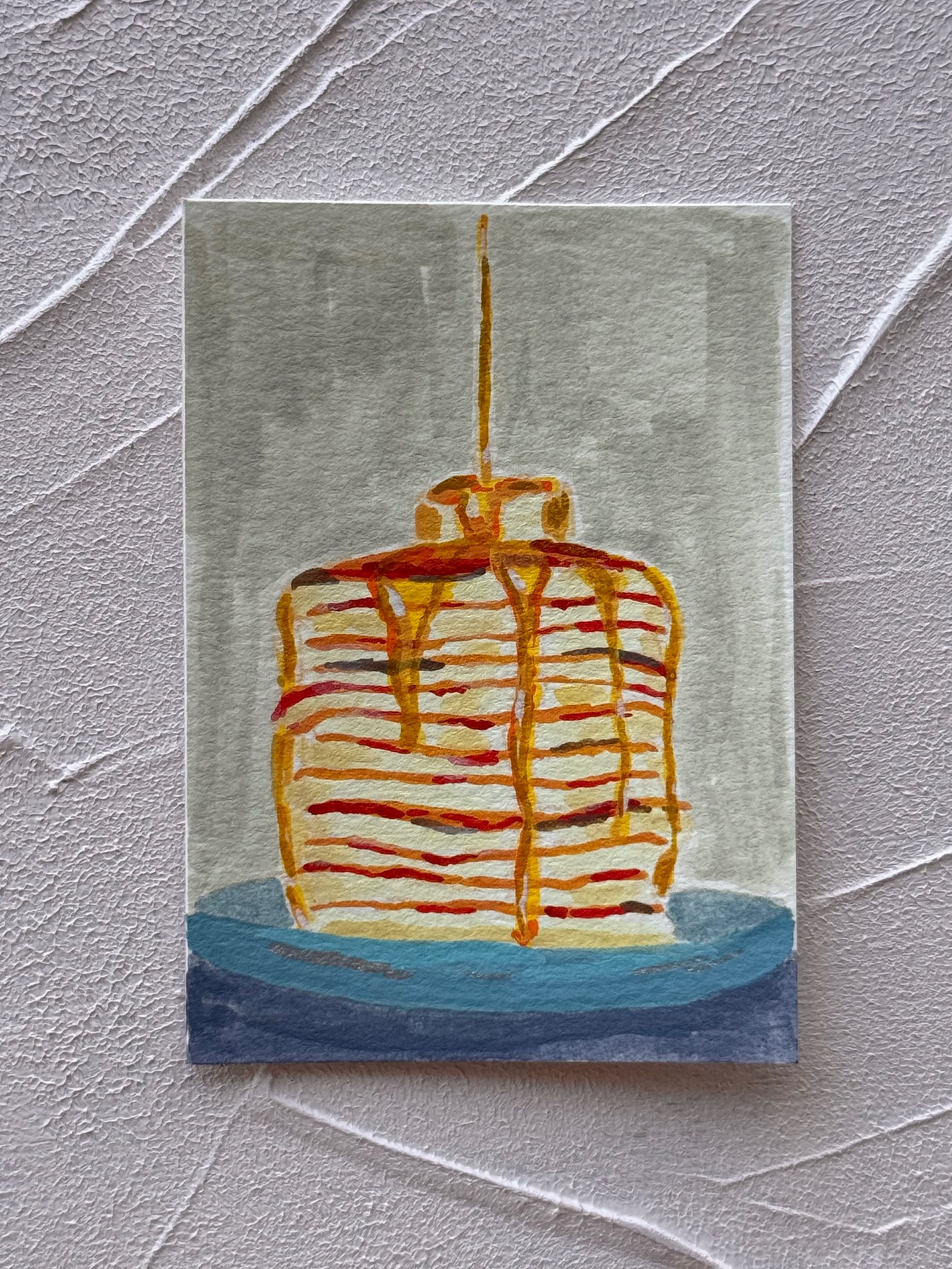 Stack of pancakes aceo art card
