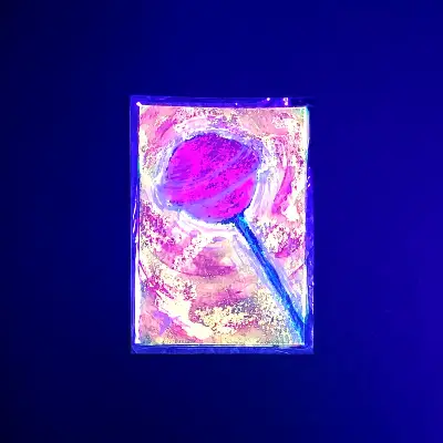 Fluorescent Candy - Sucker aceo art card thumbnail 2