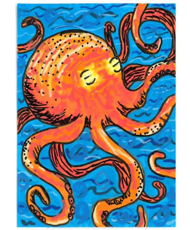 Octo What... aceo art card