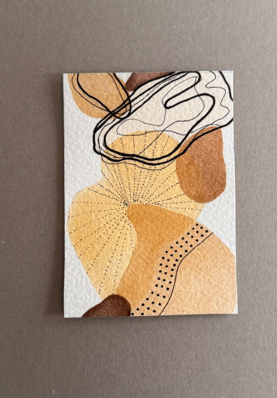 The Golden Web aceo art card