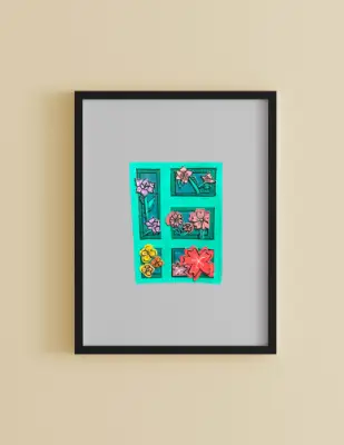 Blooming Corners aceo art card thumbnail 1
