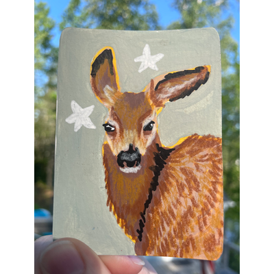 “Wilderness” - Wildlife Portrait aceo art card thumbnail 2