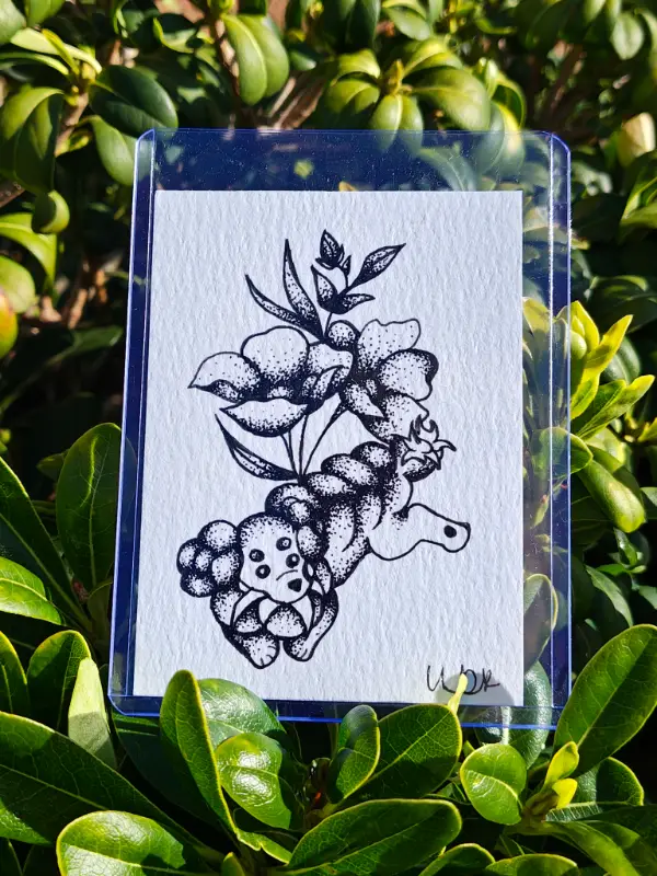 Well Baked Dog aceo art card