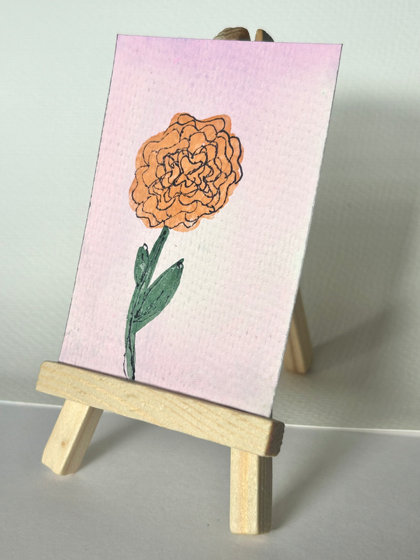 Orange Warmth aceo art card
