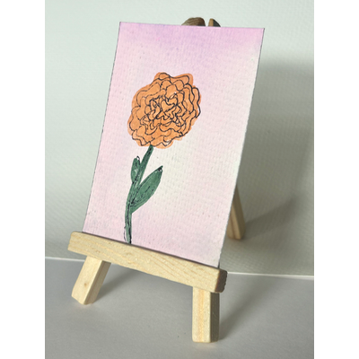 Orange Warmth aceo art card thumbnail 1