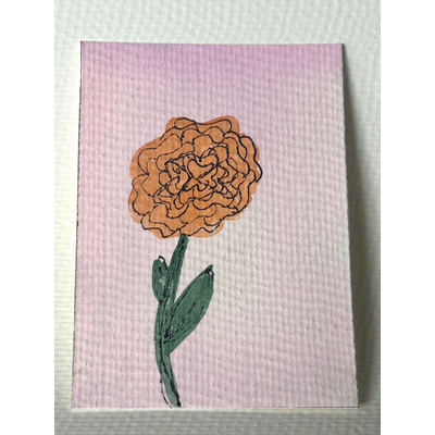 Orange Warmth aceo art card thumbnail 2