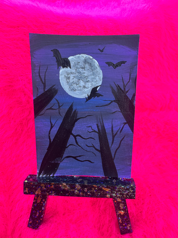 Indigo night aceo art card