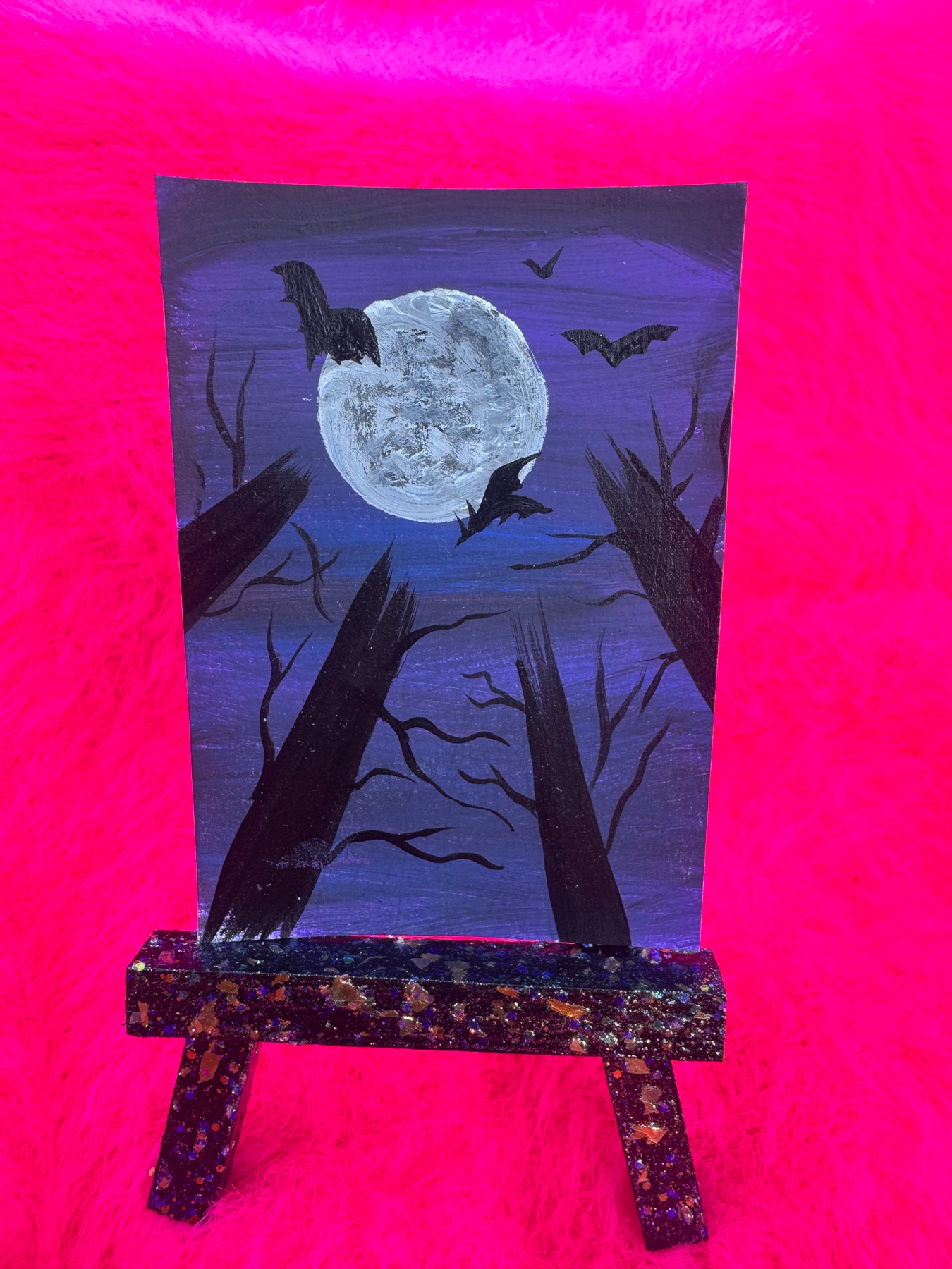 Indigo night aceo art card