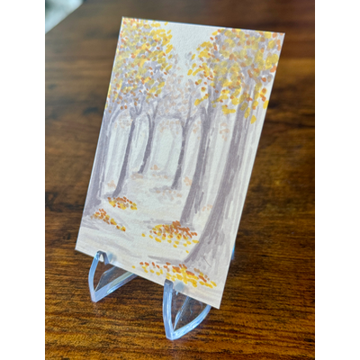 Autumn’s Arrival, Fall Forest aceo art card thumbnail 2