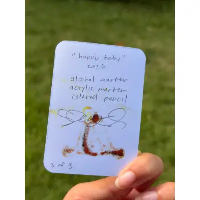 Fern Baby Series (Hapuu - Native Hawaiian Fern) aceo art card thumbnail 2