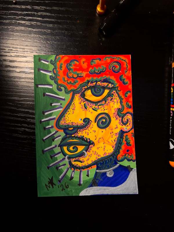orange in me aceo art card