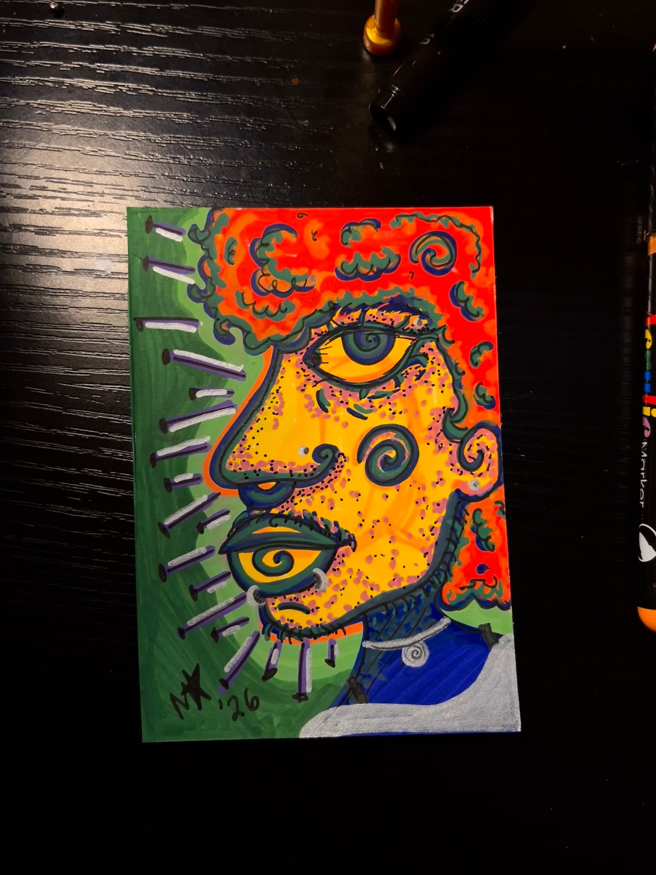 orange in me aceo art card
