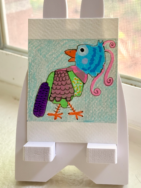 Bernice the Bird aceo art card