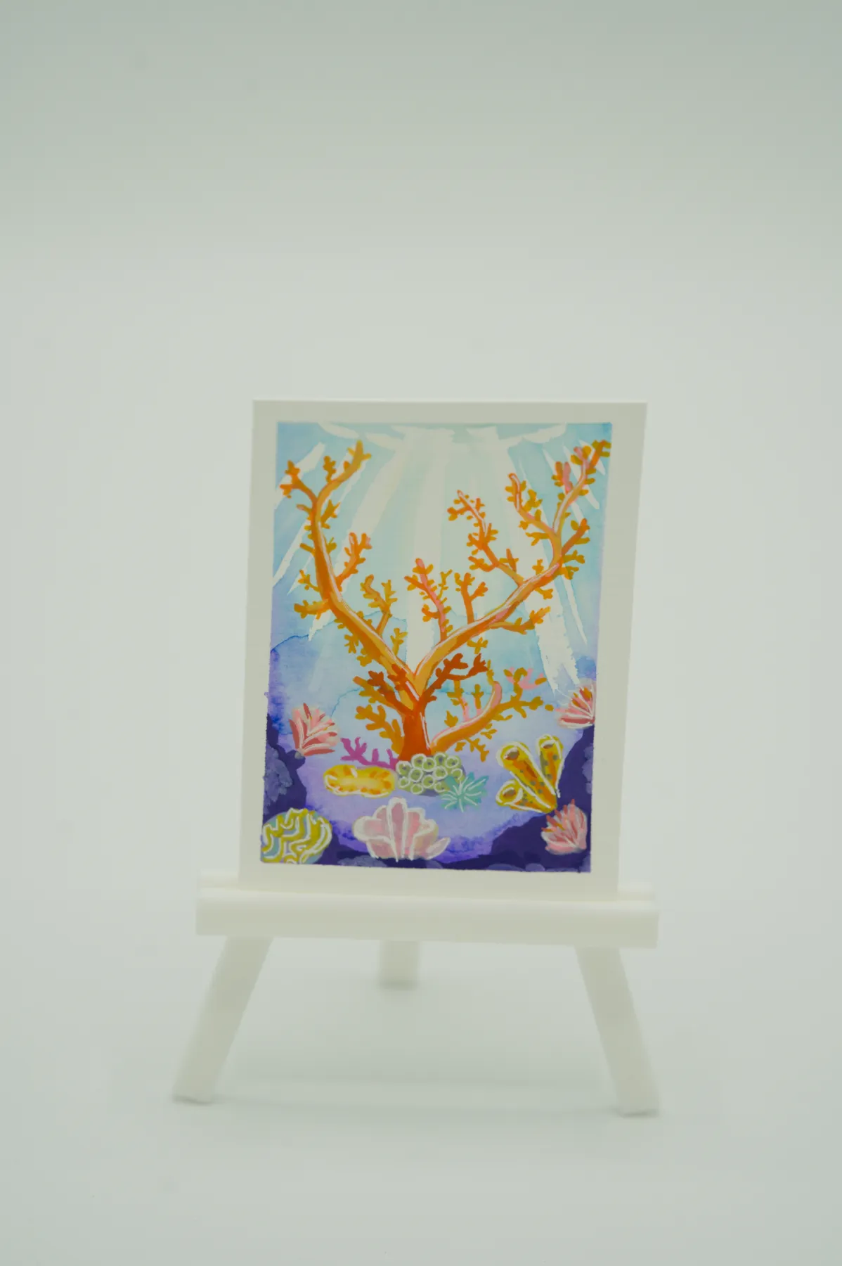 Coral aceo art card