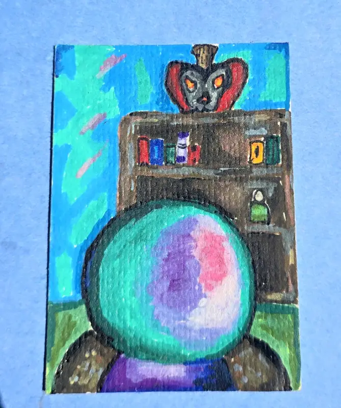 Witch's Study 2 of 2 aceo art card
