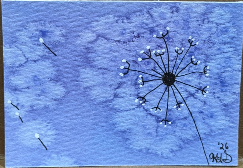 Make a Wish — Watercolor & Ink (ACEO) aceo art card