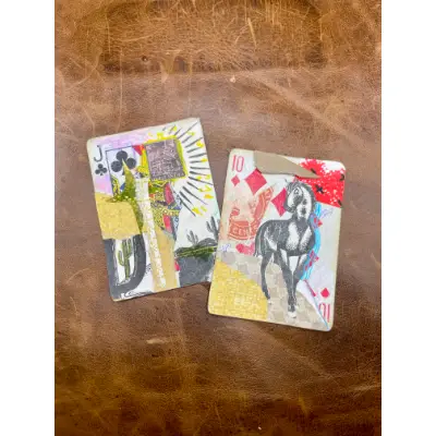 Set of 2 Collage ACEOs | Original Multimedia Art Cards aceo art card thumbnail 5