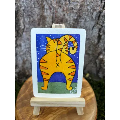 Keep Clean Tabbie aceo art card thumbnail 2