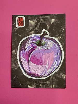 Plum in Purple Glass aceo art card thumbnail 1