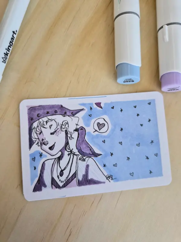 Raven and I aceo art card