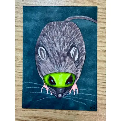 Tiny Anti-Hero aceo art card thumbnail 1
