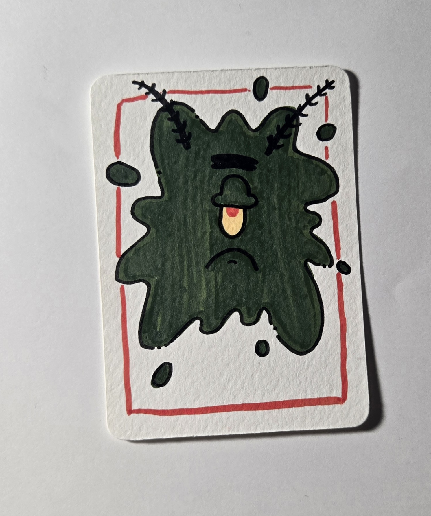 Splat Plankton - Spongebob Inspired Series 7/8 aceo art card