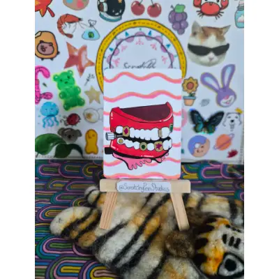 "Smile" Toy, Whimsical aceo art card thumbnail 1