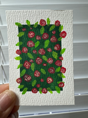Rose Wall aceo art card thumbnail 1