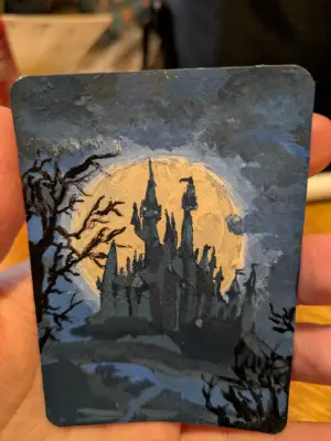 Dark castle aceo art card thumbnail 1