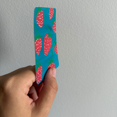 Original Strawberry ACEO | Summer Strawberries #1/2 aceo art card thumbnail 2