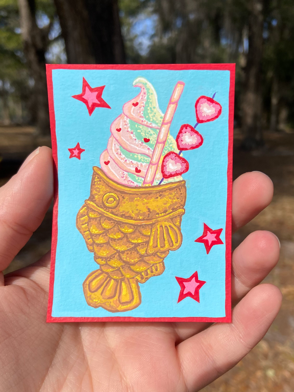 Ain't No Fish Inside aceo art card
