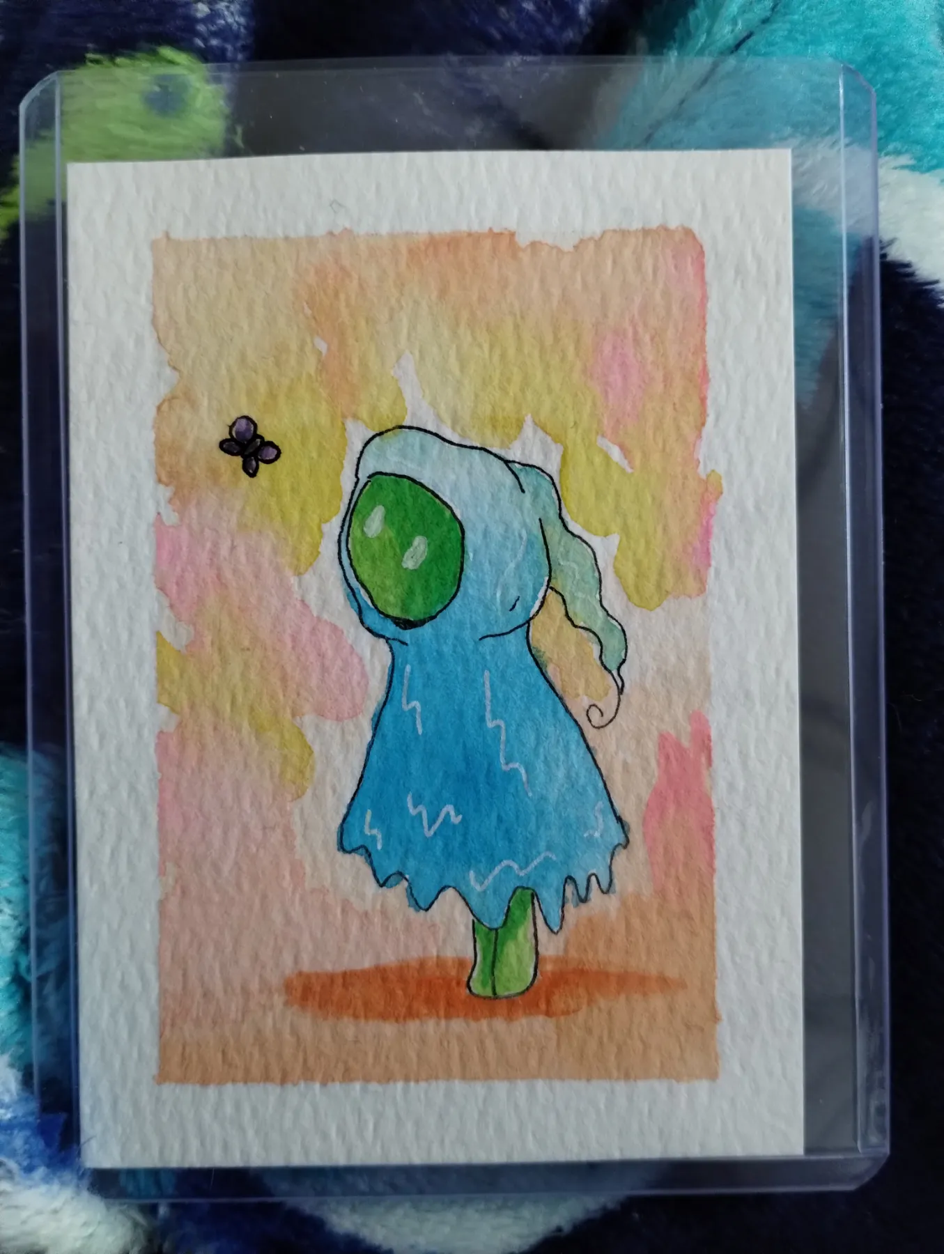 Blue Spirit aceo art card