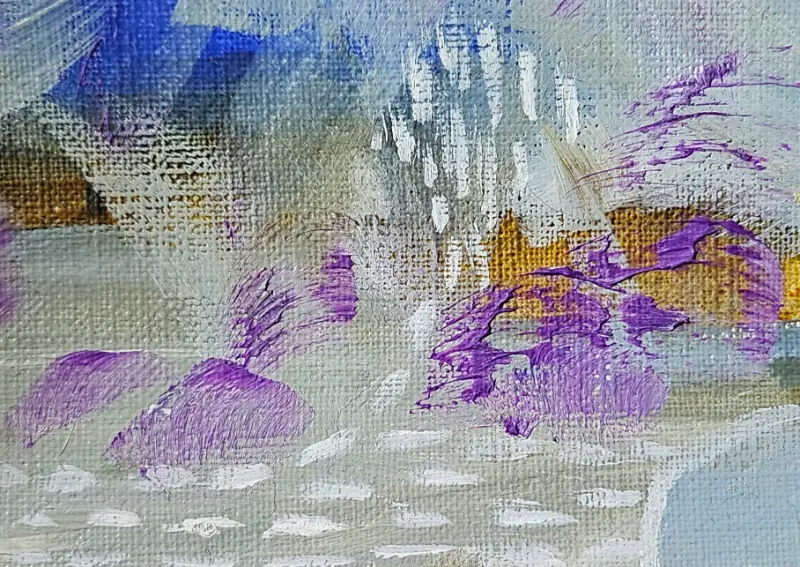 Plum Fight in Winter (a Sonata for Scurvy no.3) aceo art card