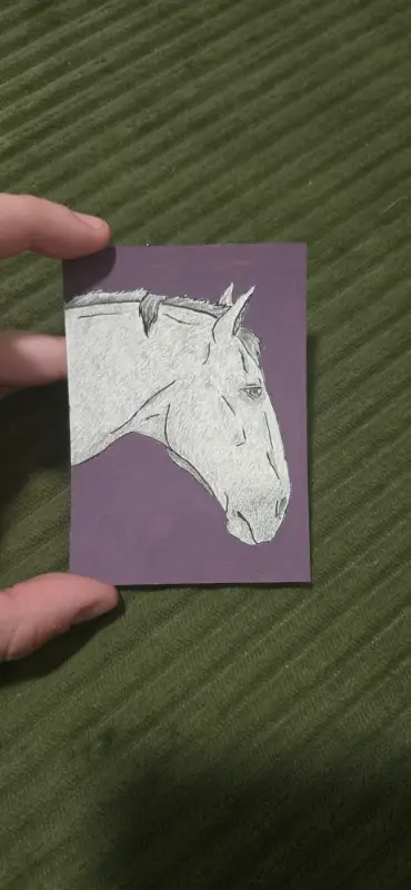 The Old Warrior - Noble Steeds #1 of 4 aceo art card