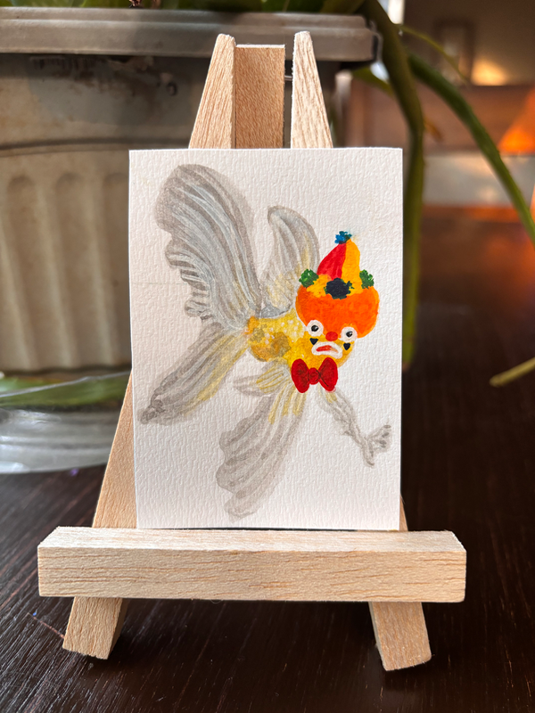 Clown fish aceo art card