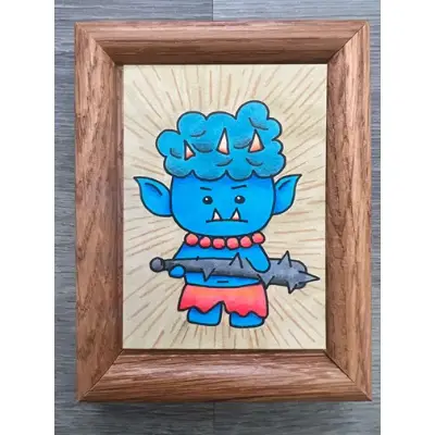 Tofu Kozo Yokai ACEO Original Art — Japanese Folklore Miniature Painting aceo art card thumbnail 4