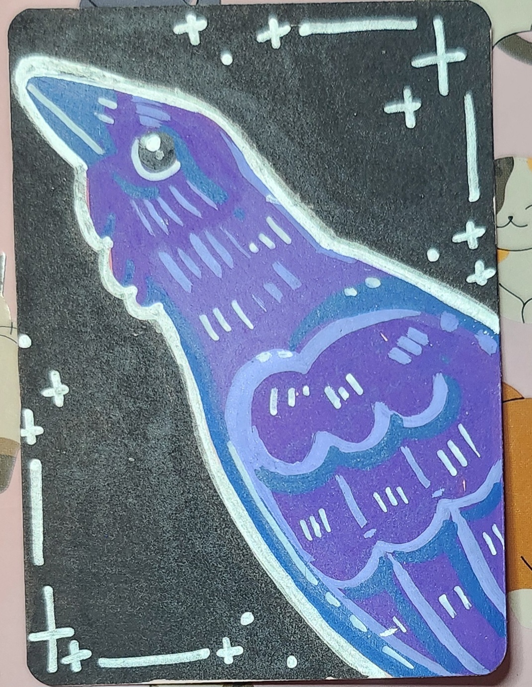 hawaiian crow aceo art card