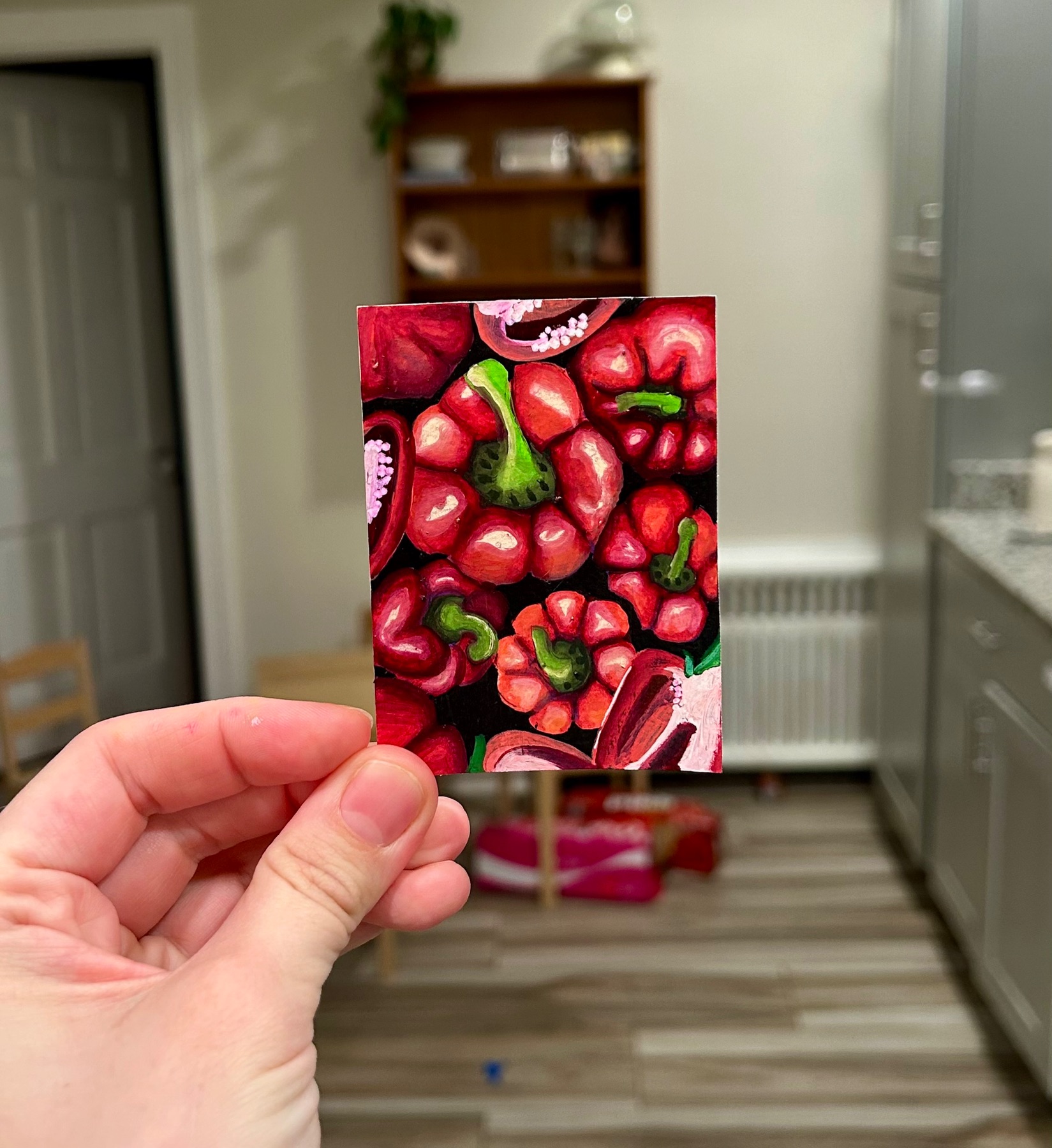 Scarlet Cluster aceo art card