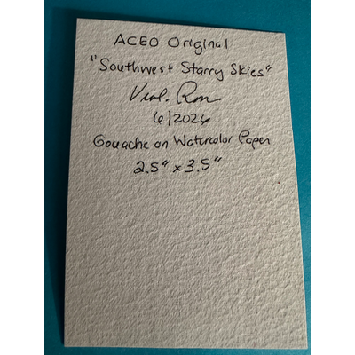 Southwest Starry Skies aceo art card thumbnail 2