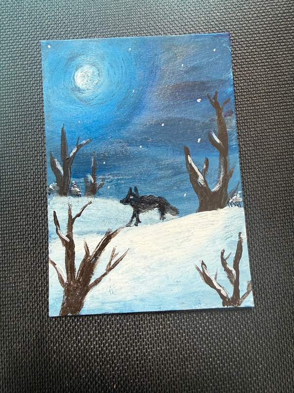 Winter Wanderer aceo art card