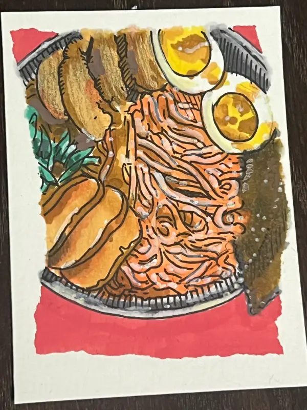 Spicy Ramen aceo art card