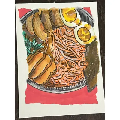 Spicy Ramen aceo art card thumbnail 1
