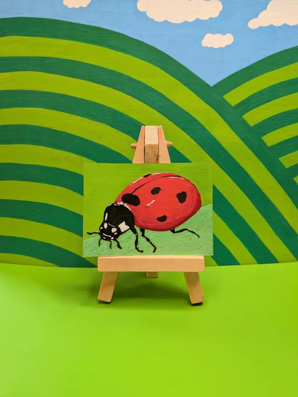 Ladybug aceo art card