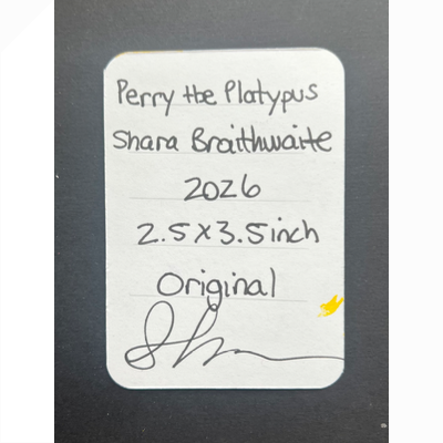 Perry the Platypus aceo art card thumbnail 3