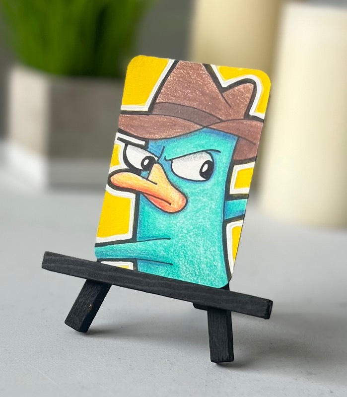 Perry the Platypus aceo art card