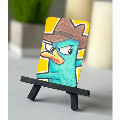 Perry the Platypus aceo art card thumbnail 1